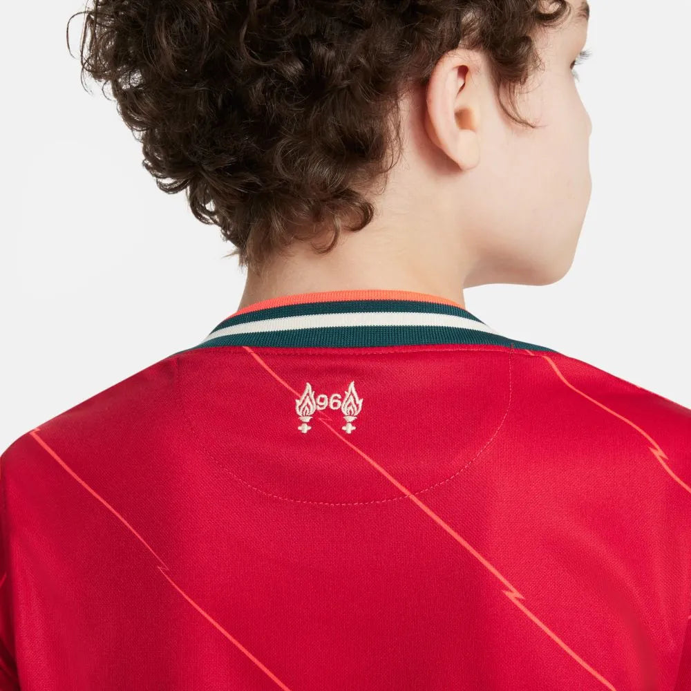 Nike 2021-22 Liverpool Youth Home Jersey - Gym Red-Crimson (Detail 4)