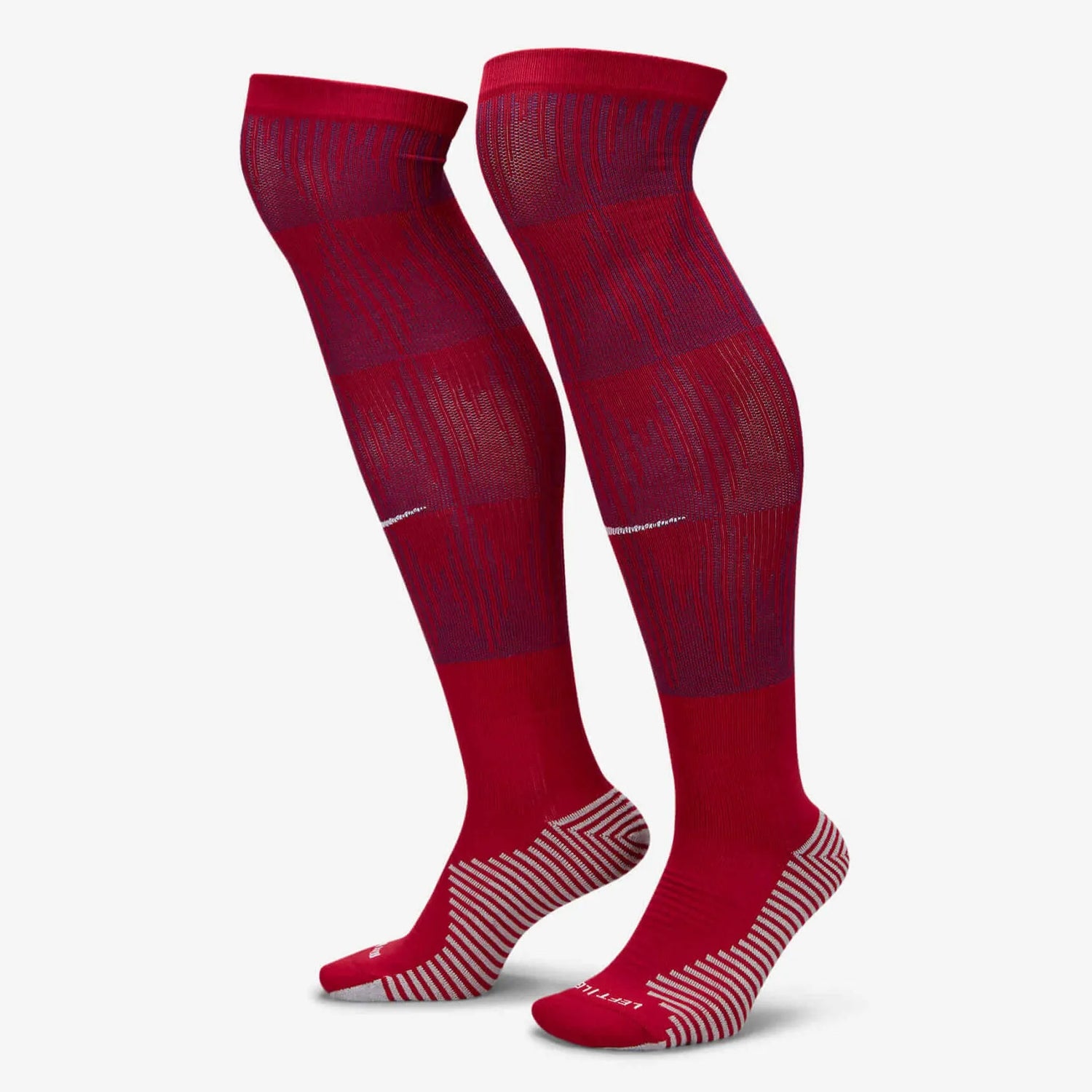 Nike 2023-24 Barcelona Home Stadium Strike Knee-High Socks (Pair - Lateral)