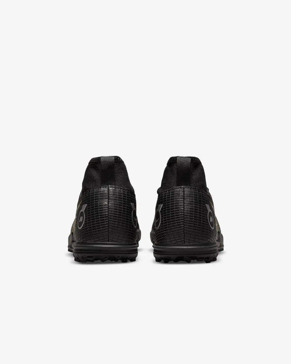 Nike JR Superfly 8 Academy Turf - Black-Silver-Gold (Pair - Back)