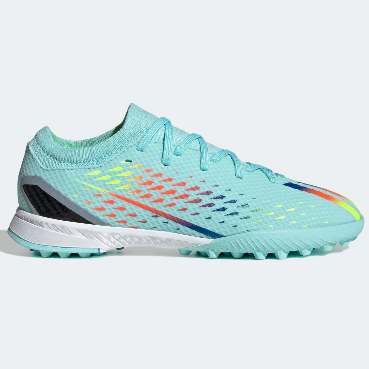 adidas JR X Speedportal.3 Turf - Aqua-Blue (Side 1)