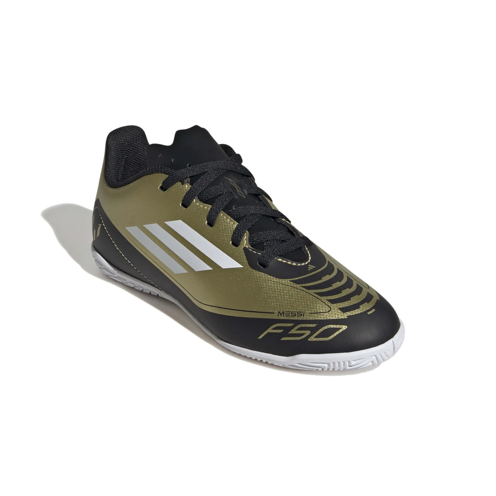 adidas Jr Messi F50 Club Indoor - Triunfo Dorado (FA24) (Lateral - Front)