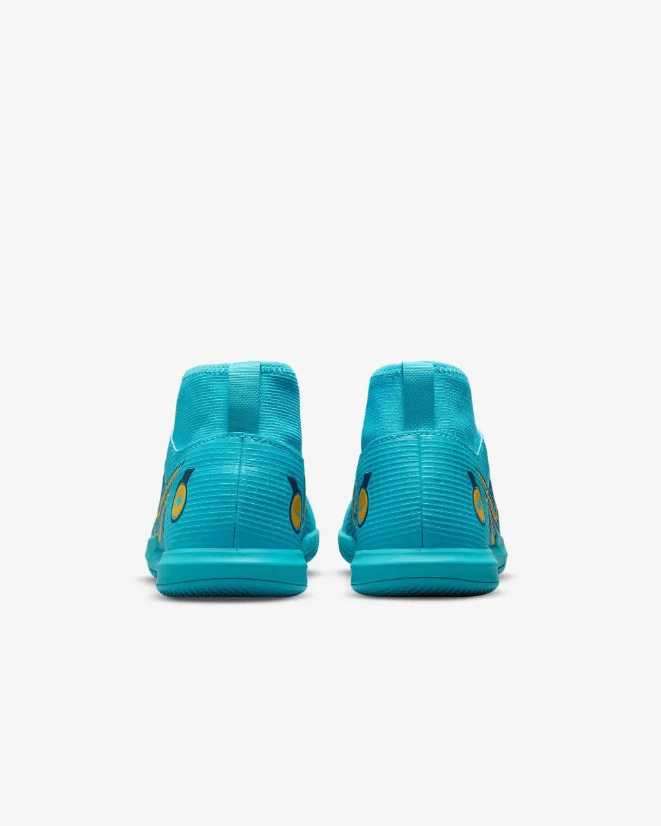 Nike JR Superfly 8 Academy Indoor - Chlorine Blue-Laser Orange (Pair - Back)
