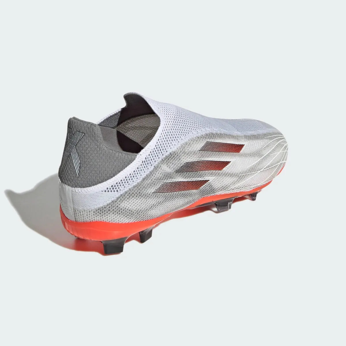Adidas JR X Speedflow + FG - White-Iron Metallic (Diagonal 2)