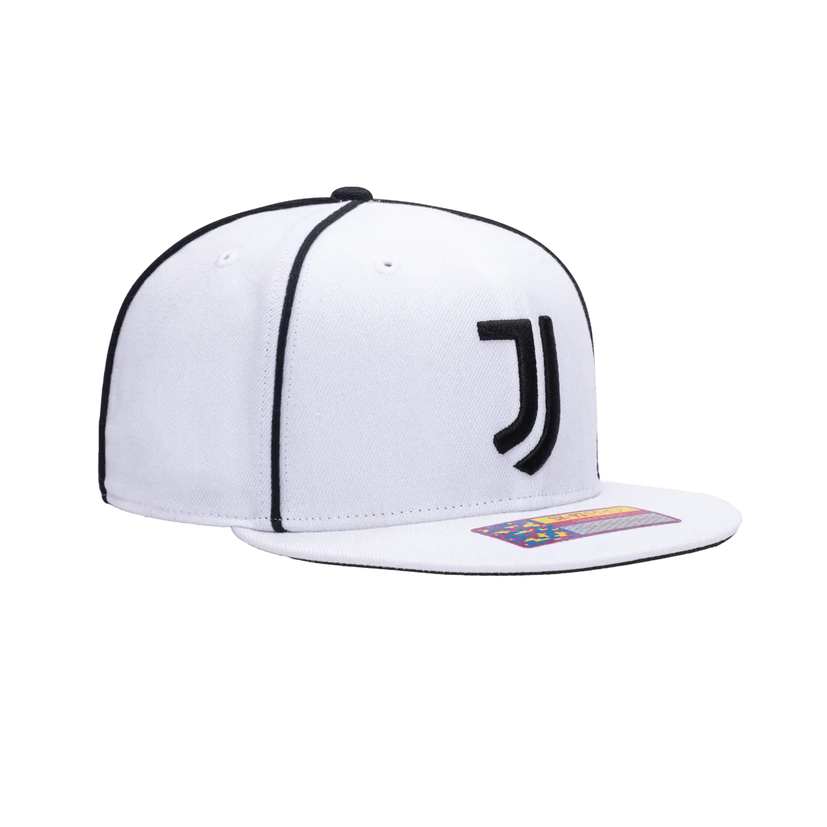 FI Collection Juventus Cali Day Snapback Hat - White-Black (Diagonal 2)
