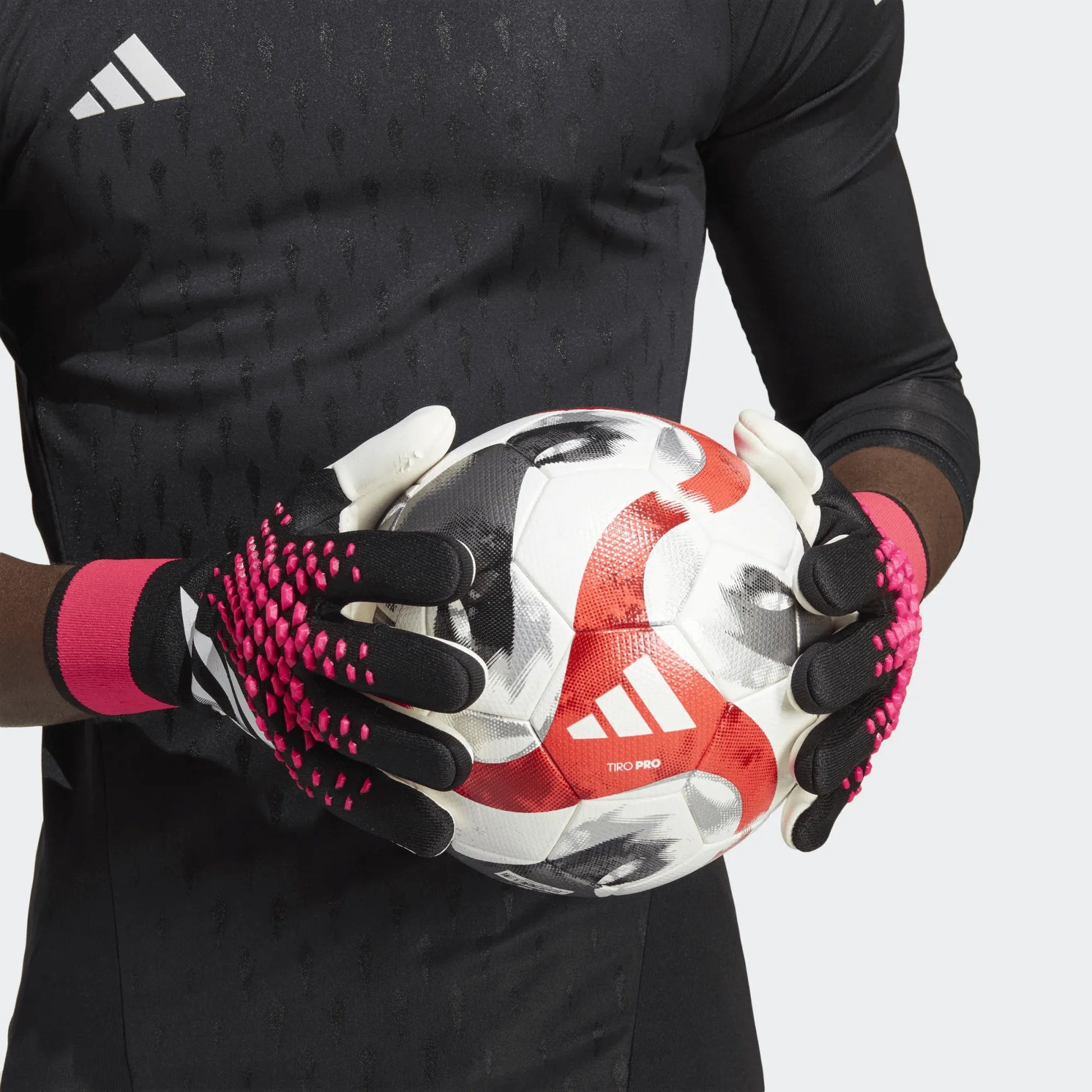 adidas Predator Pro Goalkeeper Gloves - Black-White-Pink (Model 1)
