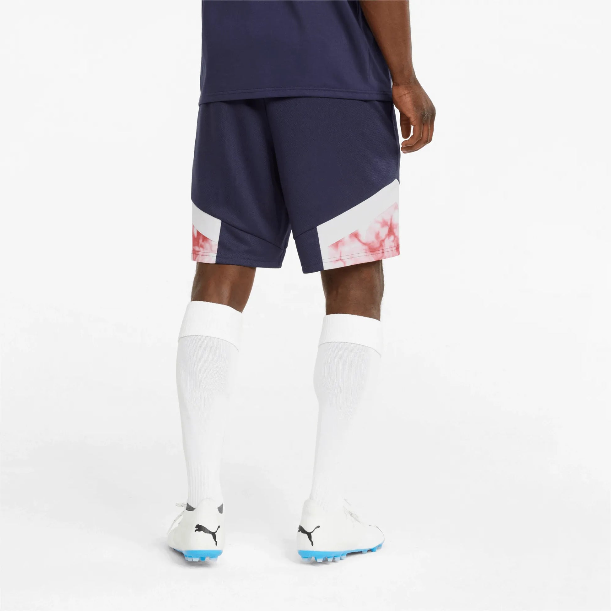 Puma 2022 Chivas Iconic Mesh Shorts - Navy-White-Red (Model - Back)