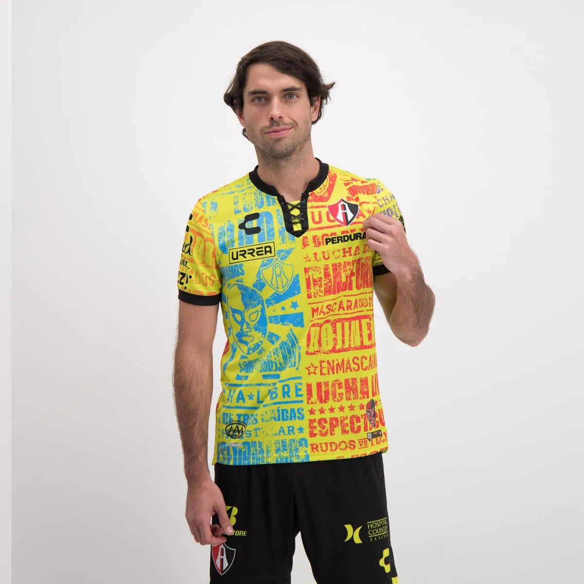 Charly 2021-22 Atlas Third Jersey - Yellow-Red-Blue (Model - Front)