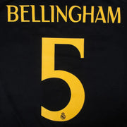 Real Madrid 2023 24 Away Bellingham #5 Youth Jersey Name Set (Back)