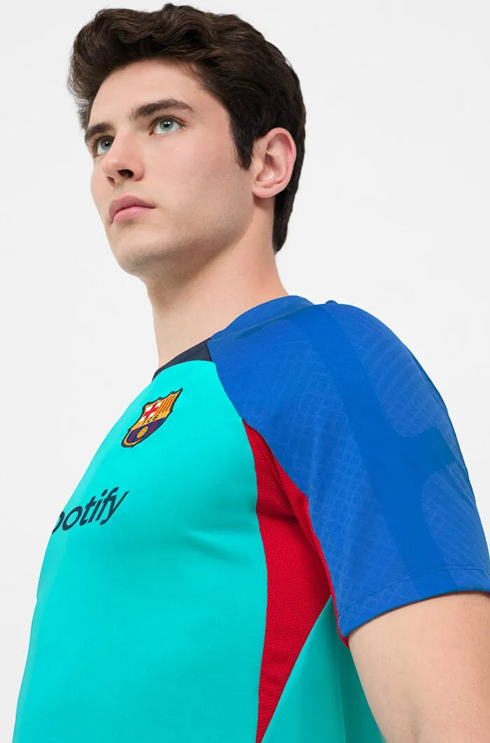 Nike 22-23 Barcelona DF SS Strike Training Jersey - Aqua-Blue-Obsidian (Detail 2)