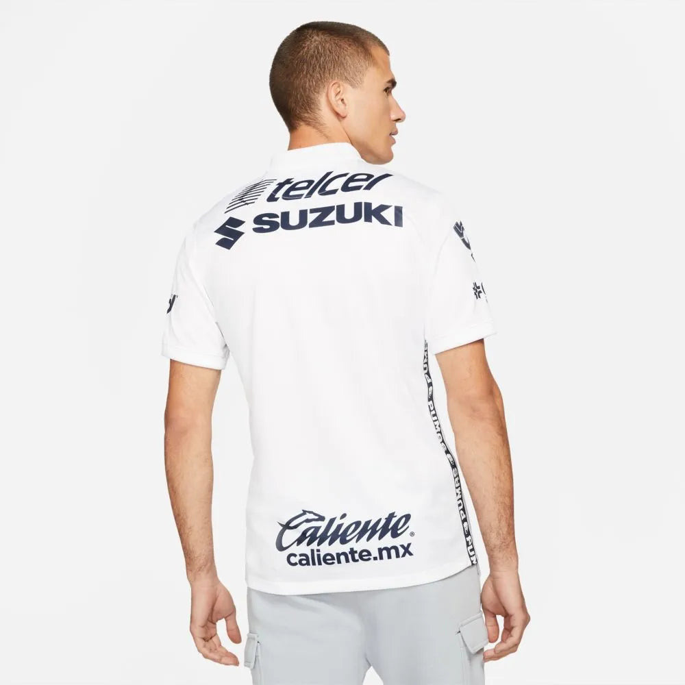 Nike 2021-22 Pumas Dry-Fit Home Jersey - White-Obsidian (Back)