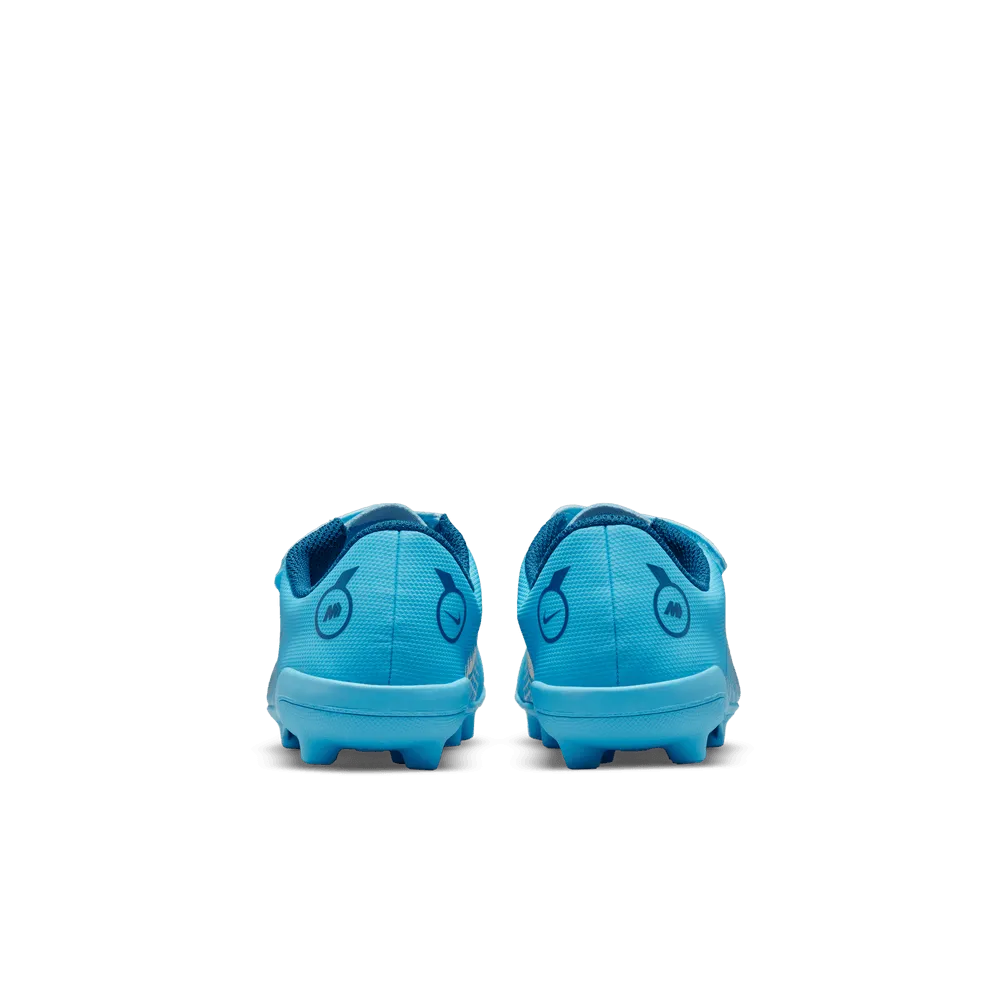 Nike Kids Mercurial Vapor 14 Club FG-MG - Chlorine Blue-Laser Orange (Pair - Back)