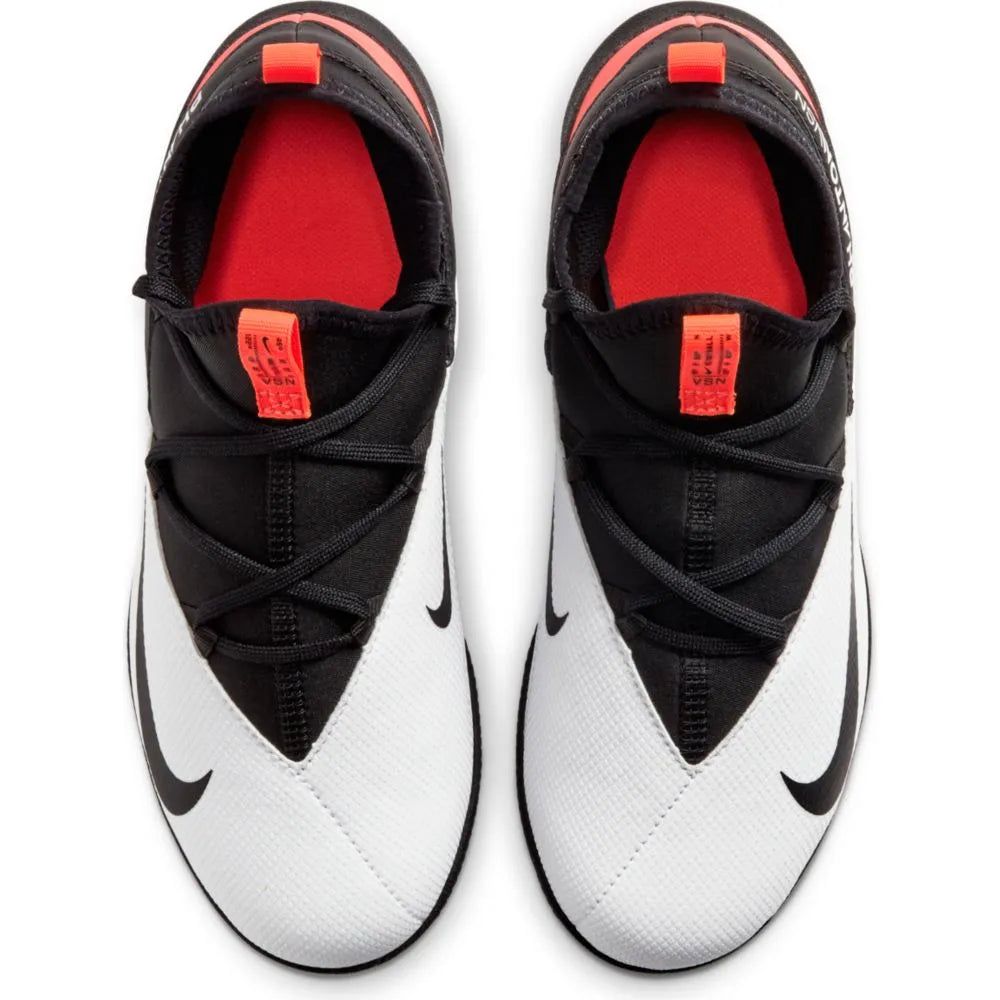 Nike JR Phantom Vision 2 Club DF IC - White-Black-Crimson