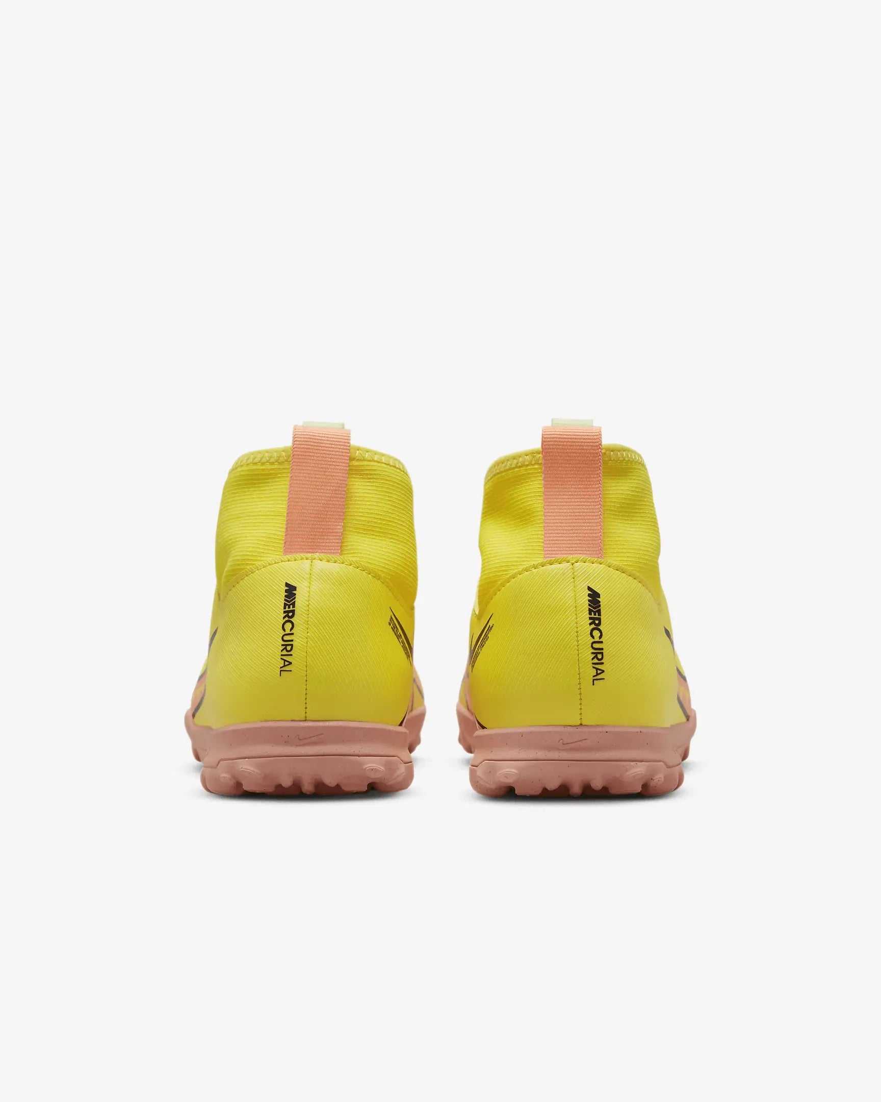 Nike JR Zoom Superfly 9 Academy Turf - Yellow Strike-Sunset Glow (Pair - Back)
