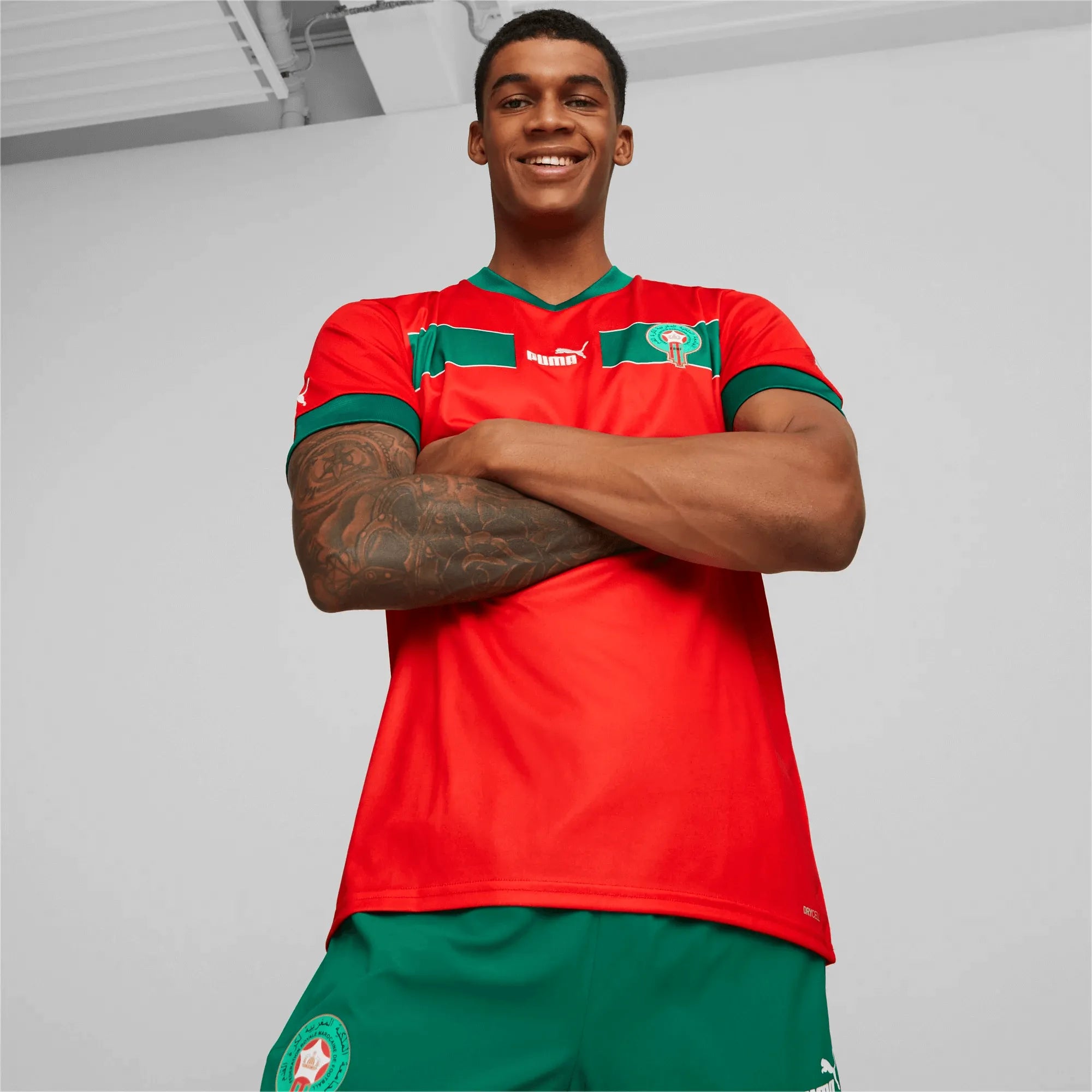 Puma 2022-23 Morocco Home Jersey (Model - Front)