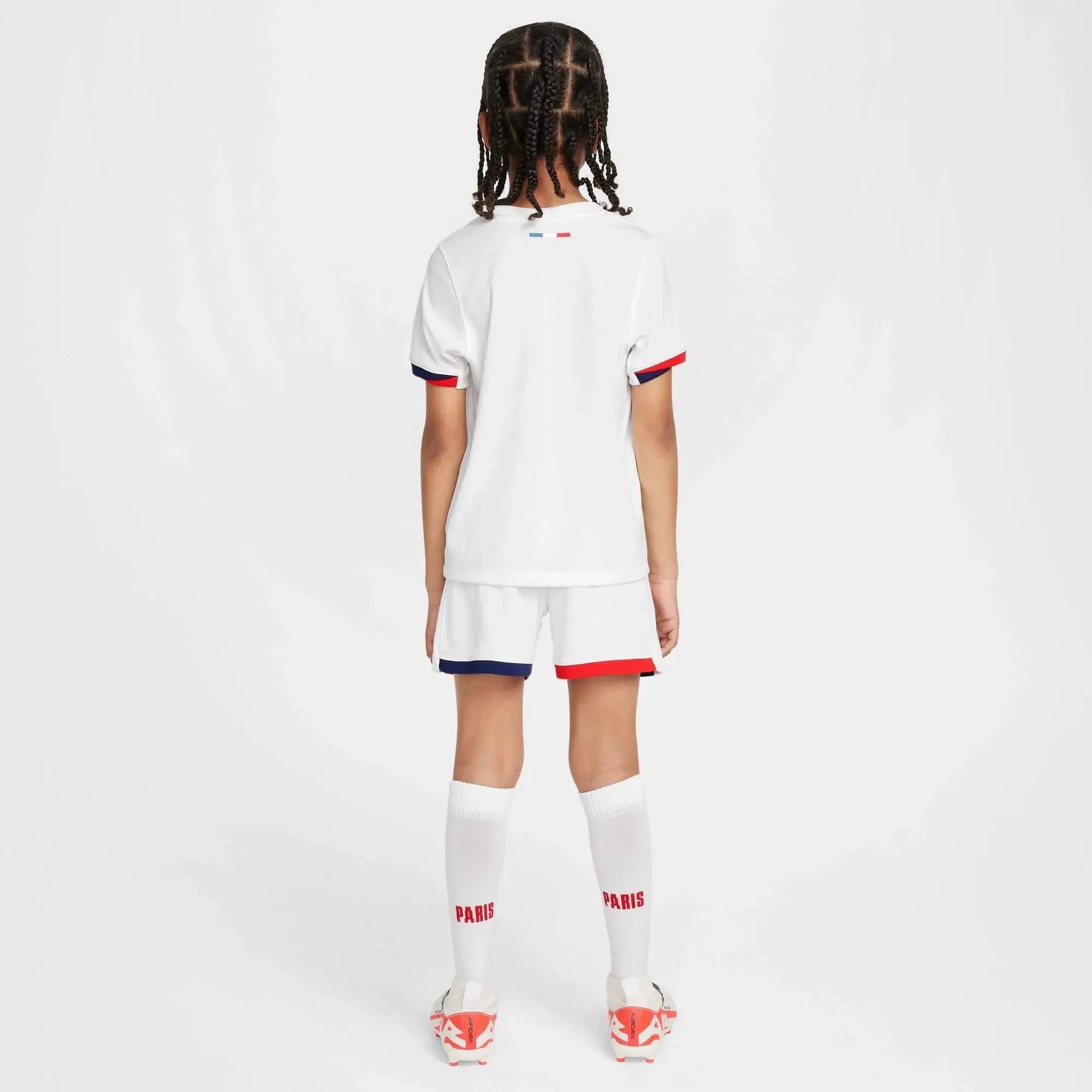 Nike 2024-25 PSG Youth Stadium Away Jersey 3-Piece Kit (Model - Back)