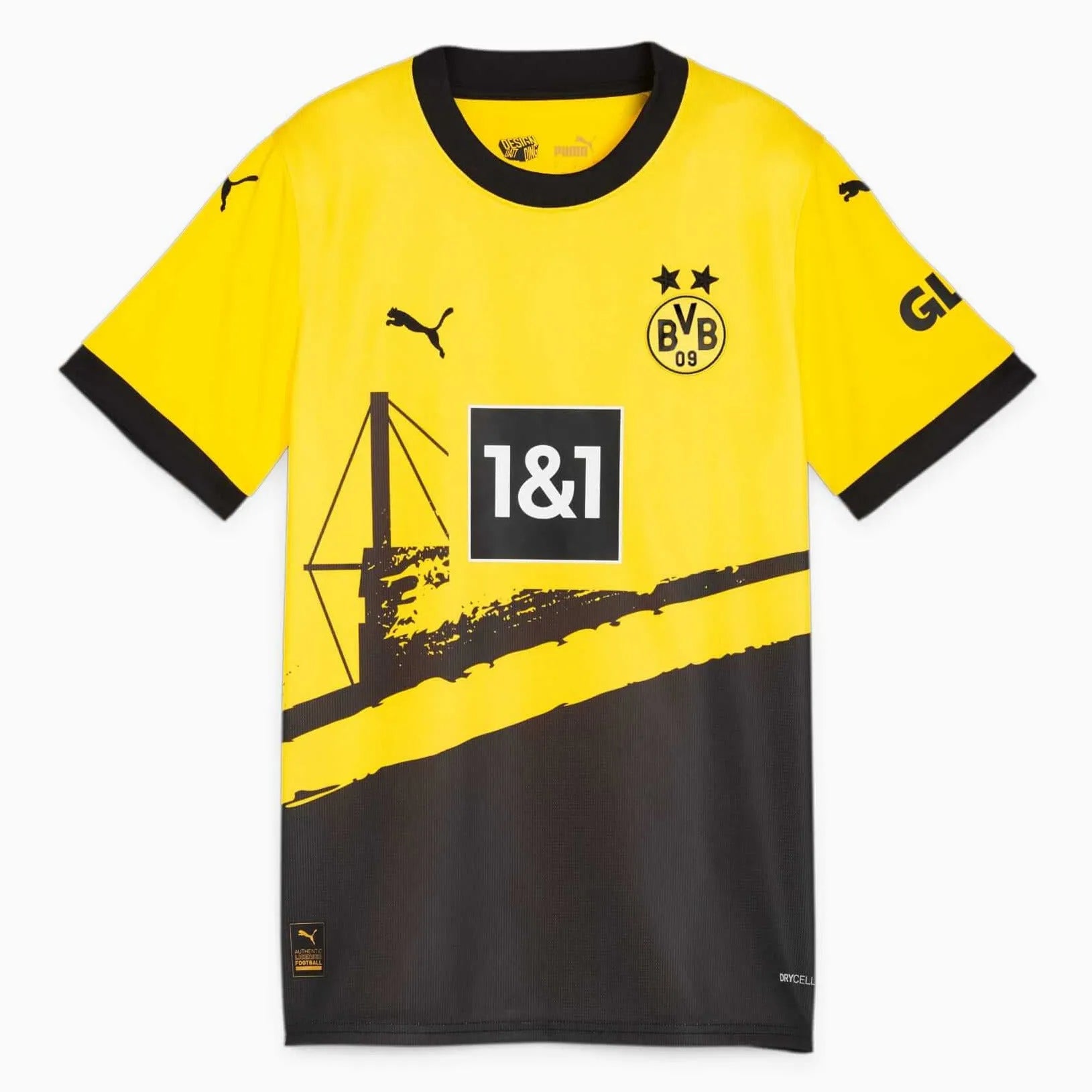Puma 2023-24 Borussia Dortmund Youth Stadium Home Jersey (Front)