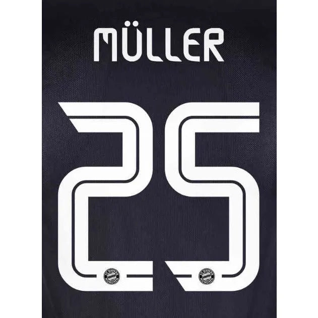 Bayern Munich 2020/21 Third Muller #25 Jersey Name Set