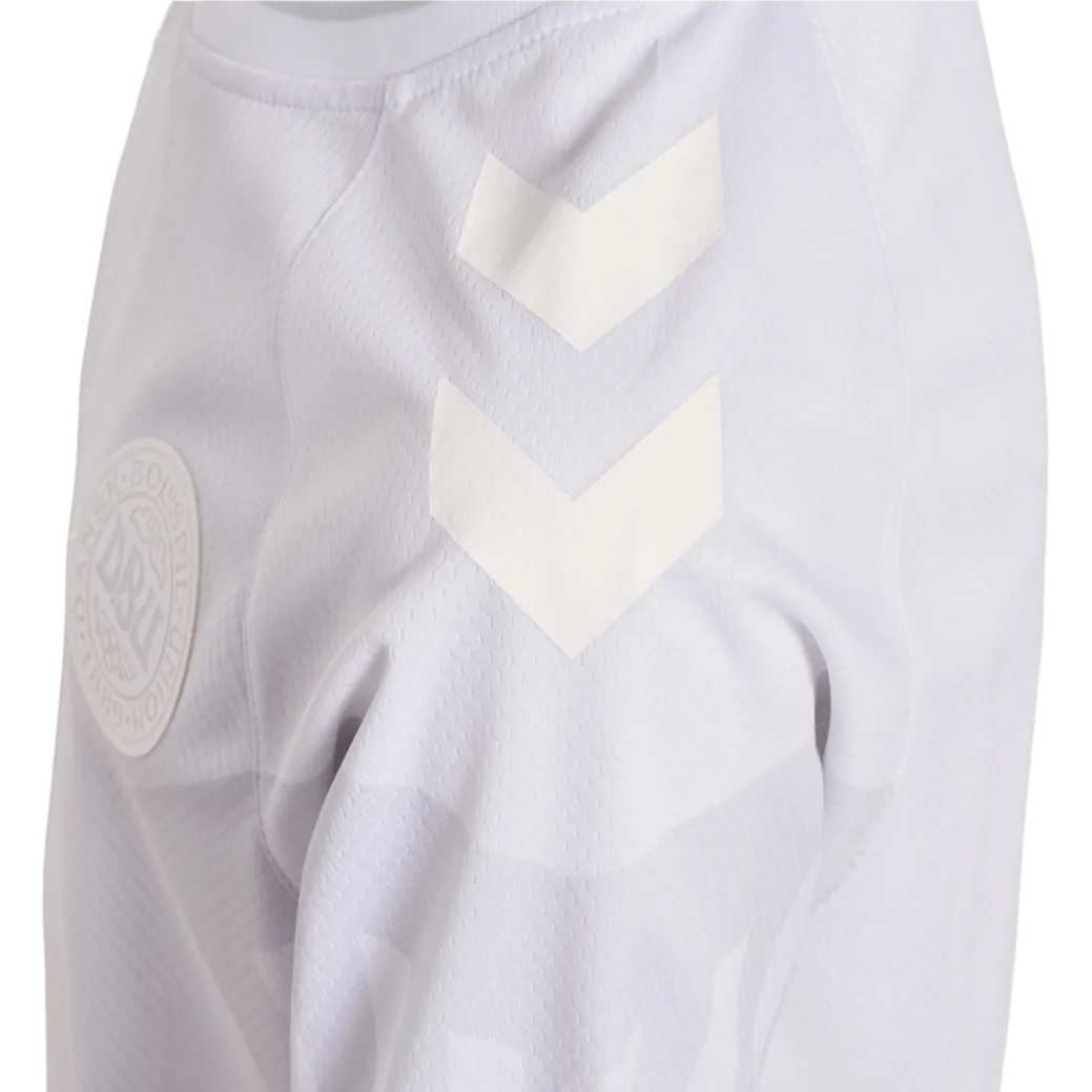 Hummel 2022-23 Denmark Youth Away Jersey - White (Detail 1)