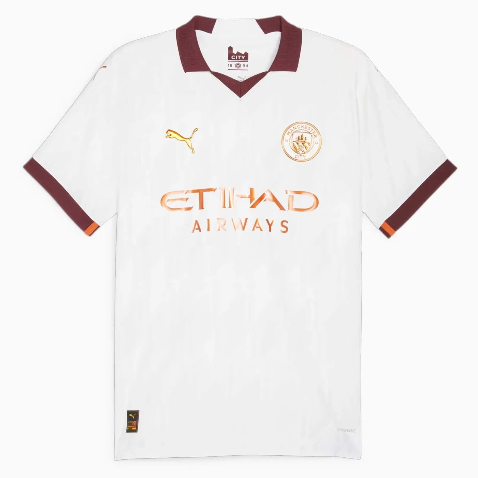 Puma 2023-24 Manchester City Men's Authentic Away Jersey (Front)