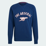 Adidas 2021-22 Arsenal Graphic Crew Sweatshirt - Mystery Blue (Front)