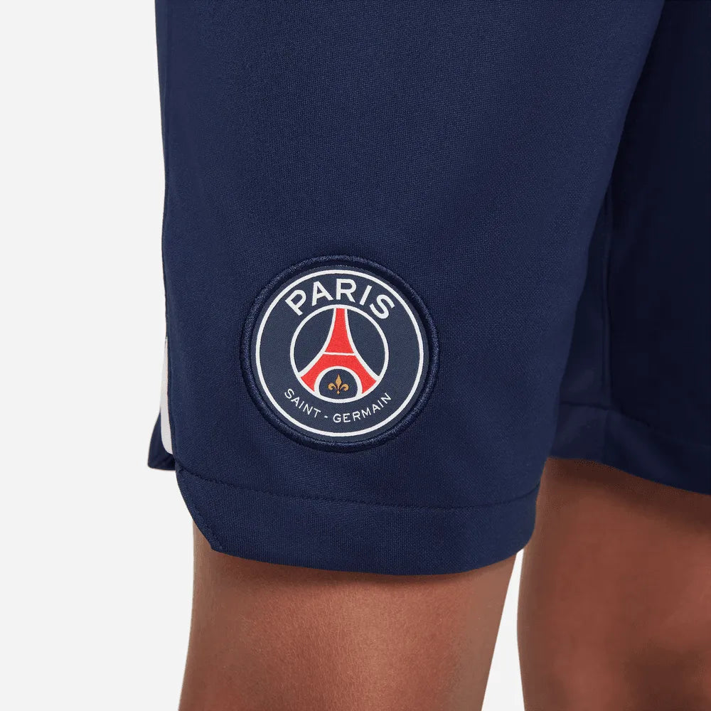 Nike 2022-23 PSG Youth Stadium Home Shorts - Navy-White (Detail 2)
