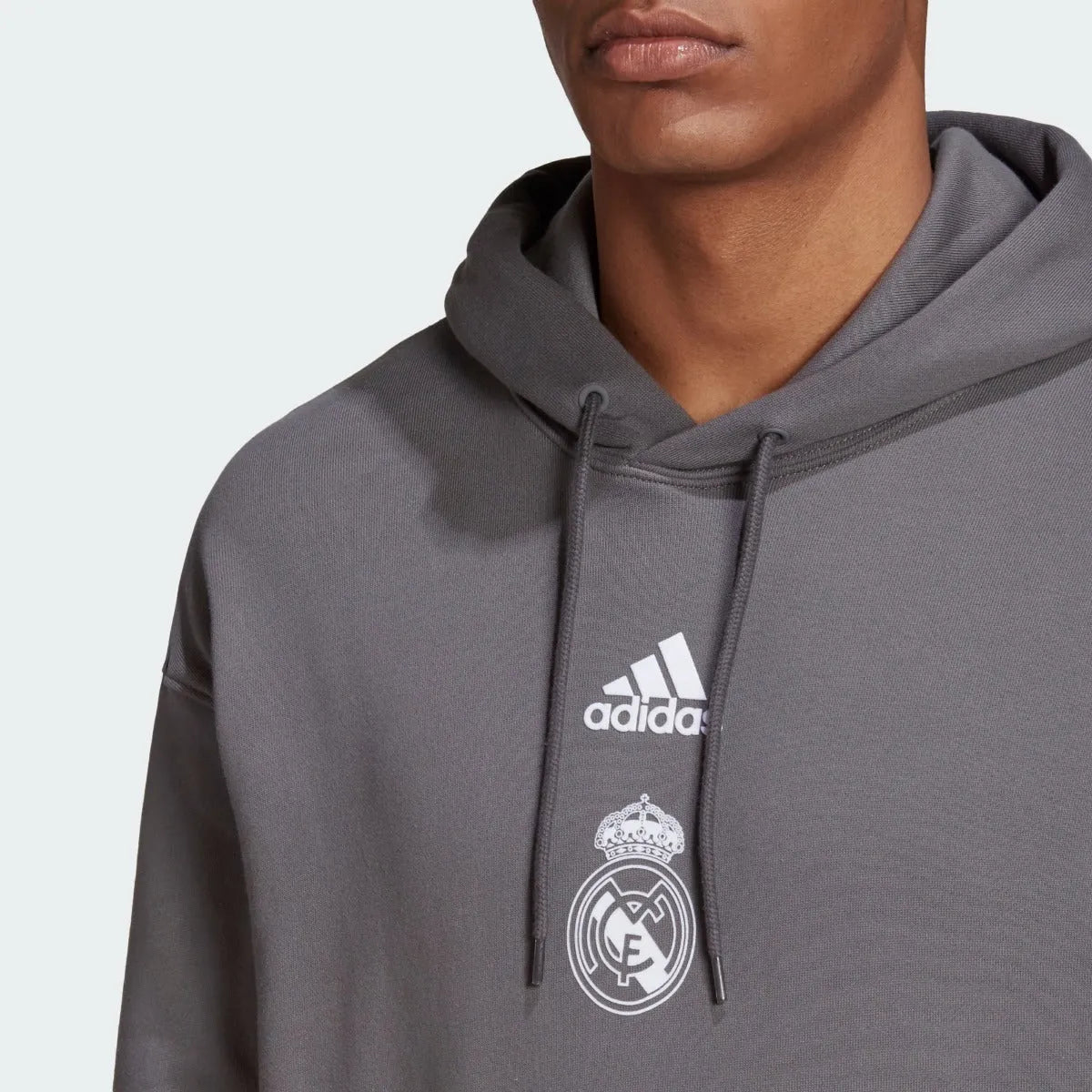 Adidas 2020-21 Real Madrid Seasonal Special Hoodie - Grey-White