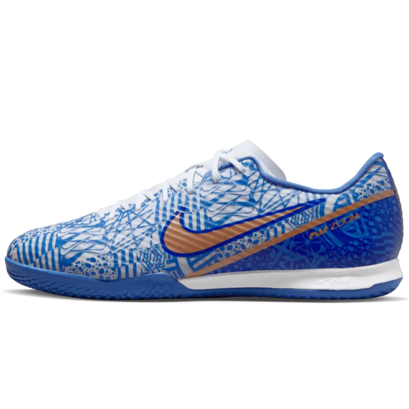 Nike Zoom Vapor 15 Academy CR7 Indoor - White-Metallic Copper (Side 1)