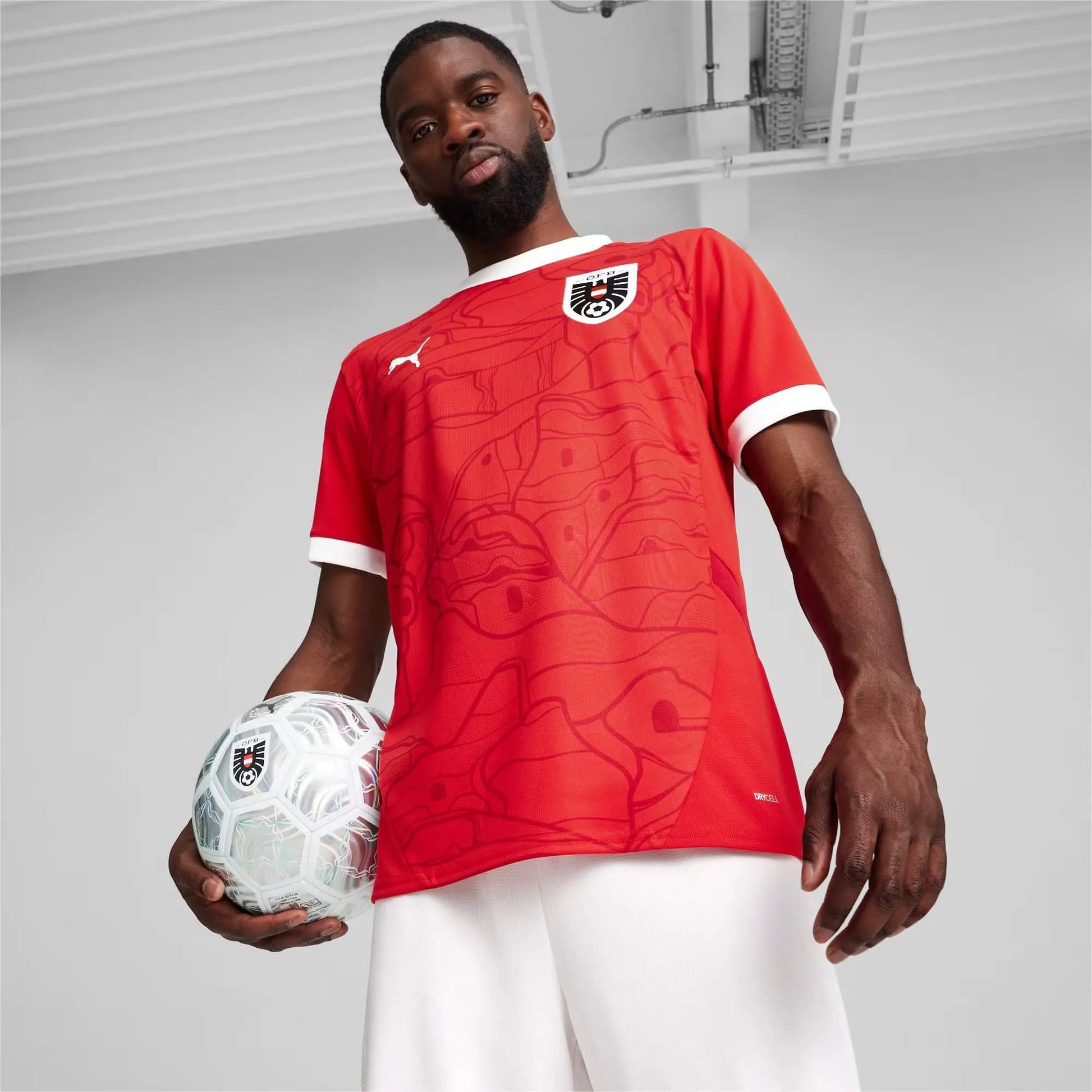 Puma 2024-25 Austria Men's Stadium Home Jersey (Model - Front)