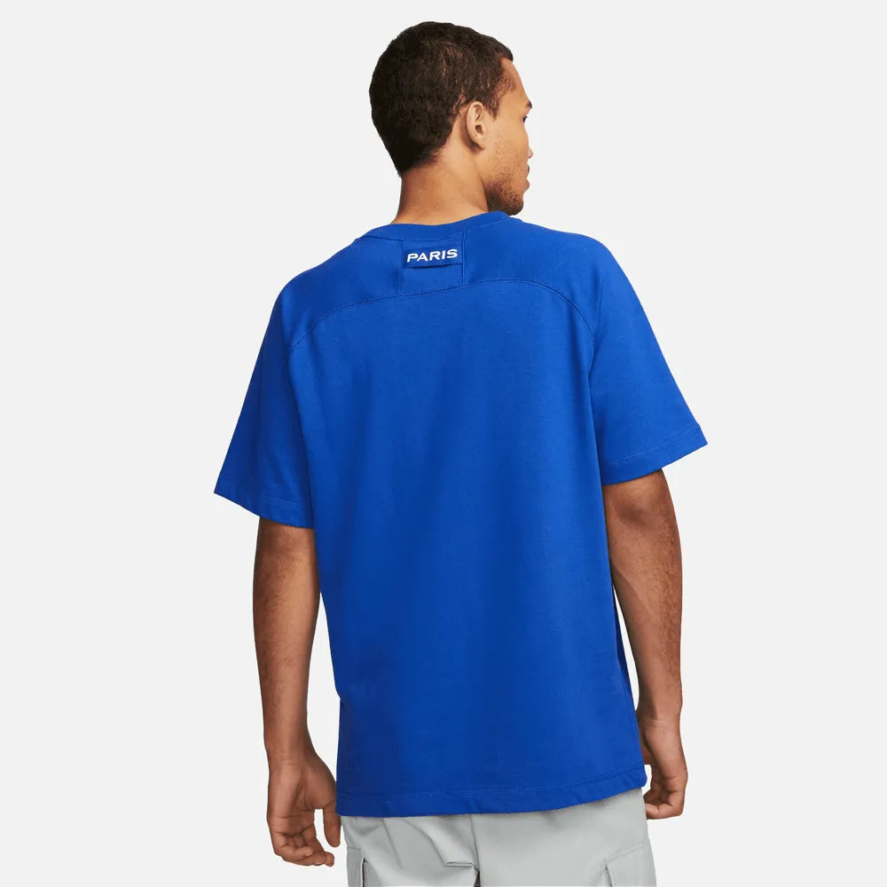 Nike 2022-23 Paris Saint-Germain Travel T-Shirt - Old Royal-Global Red-White (Model - Back)