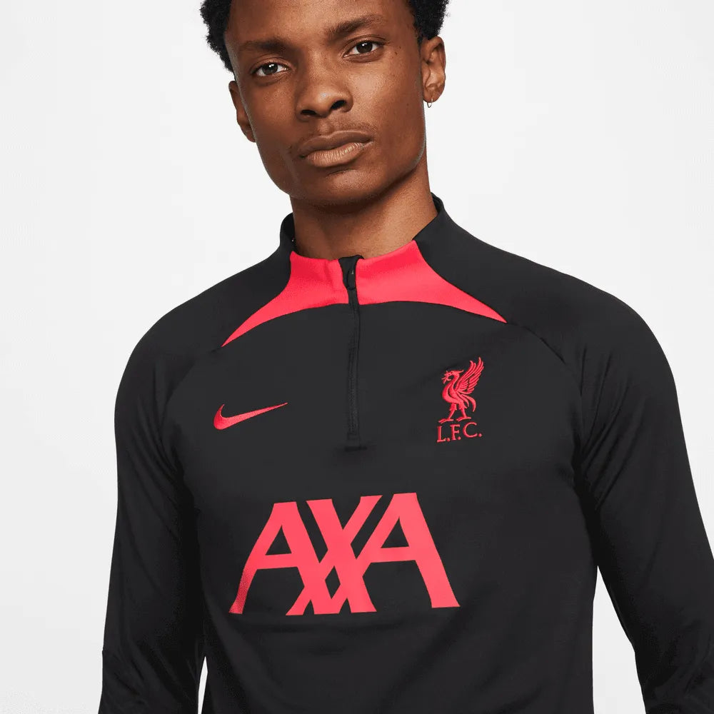 Nike 2022-23 Liverpool Strike Drill Top - Black-Siren Red (Detail 1)
