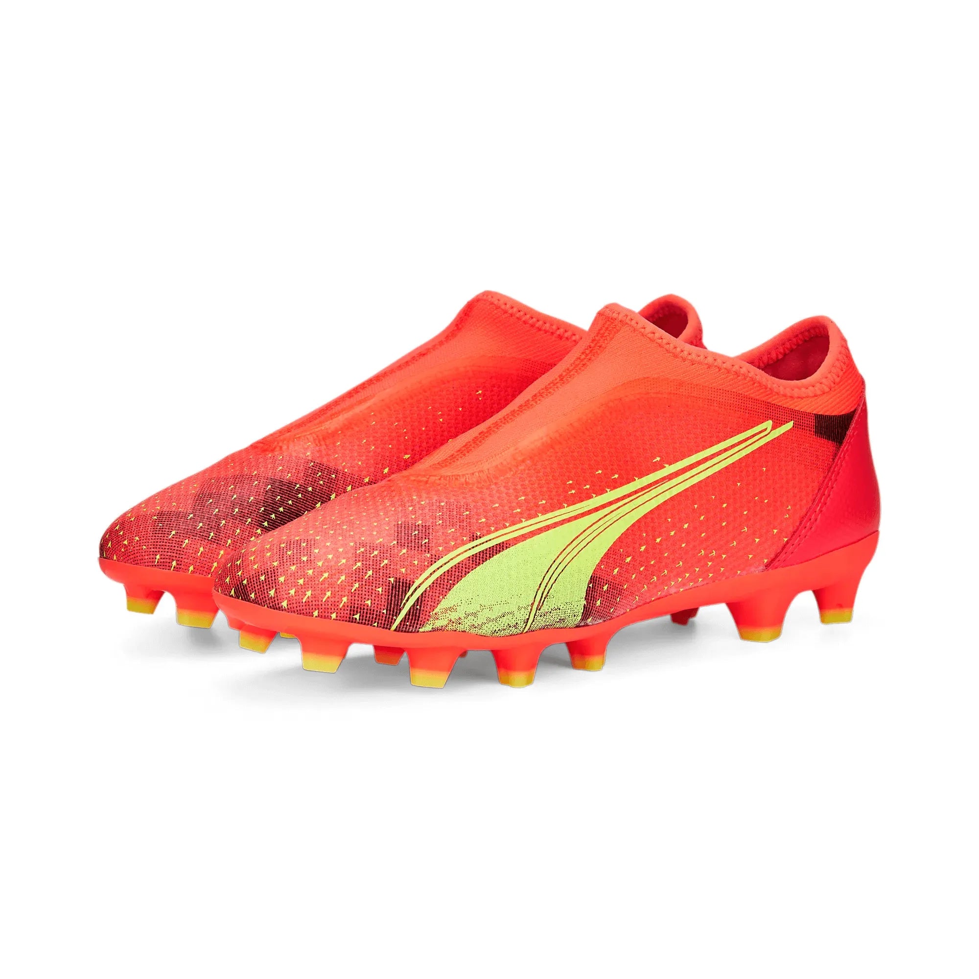 Puma Jr Ultra Match LL FG/AG - Coral-Fizzy Light (Pair - Diagonal)