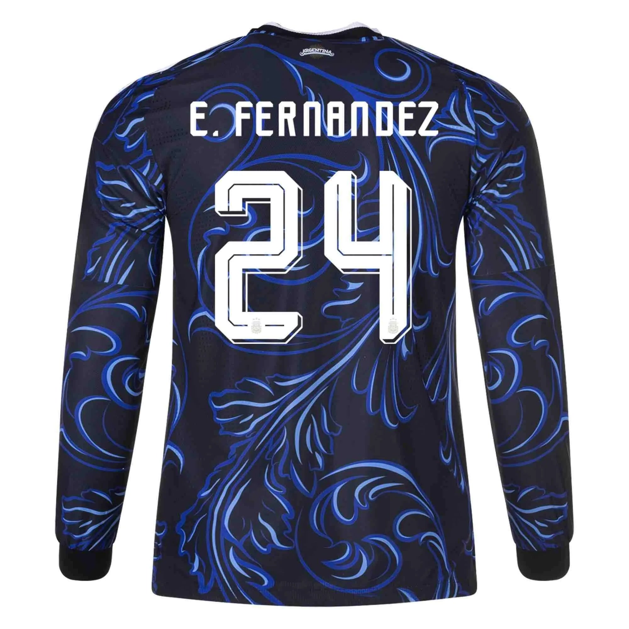 adidas 2026 Argentina Men's Authentic Away Long-Sleeve Soccer Jersey (E. Fernandez)
