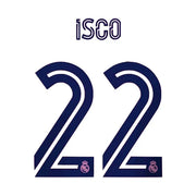 Real Madrid 2020/21 Away Isco #22 Jersey Name Set