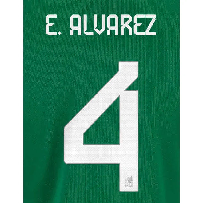 Mexico 2022/23 Home E. Alvarez #4 Jersey Name Set (Back)