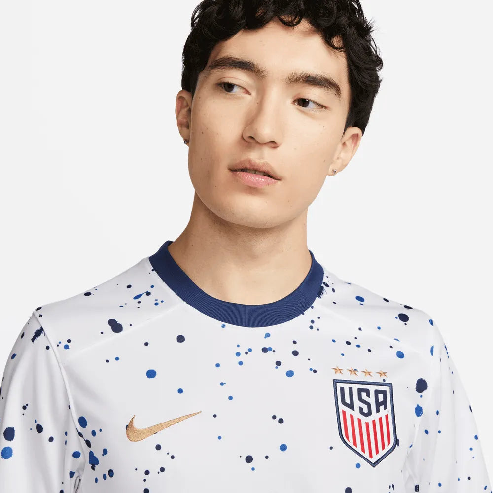 Nike 2023-24 USA Women's Stadium 4-Star Home Jersey (Men's Cut) (Detail 1)
