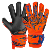 Reusch JR Attrakt Silver Hyper Orange-Electric Blue-Black (Pair)