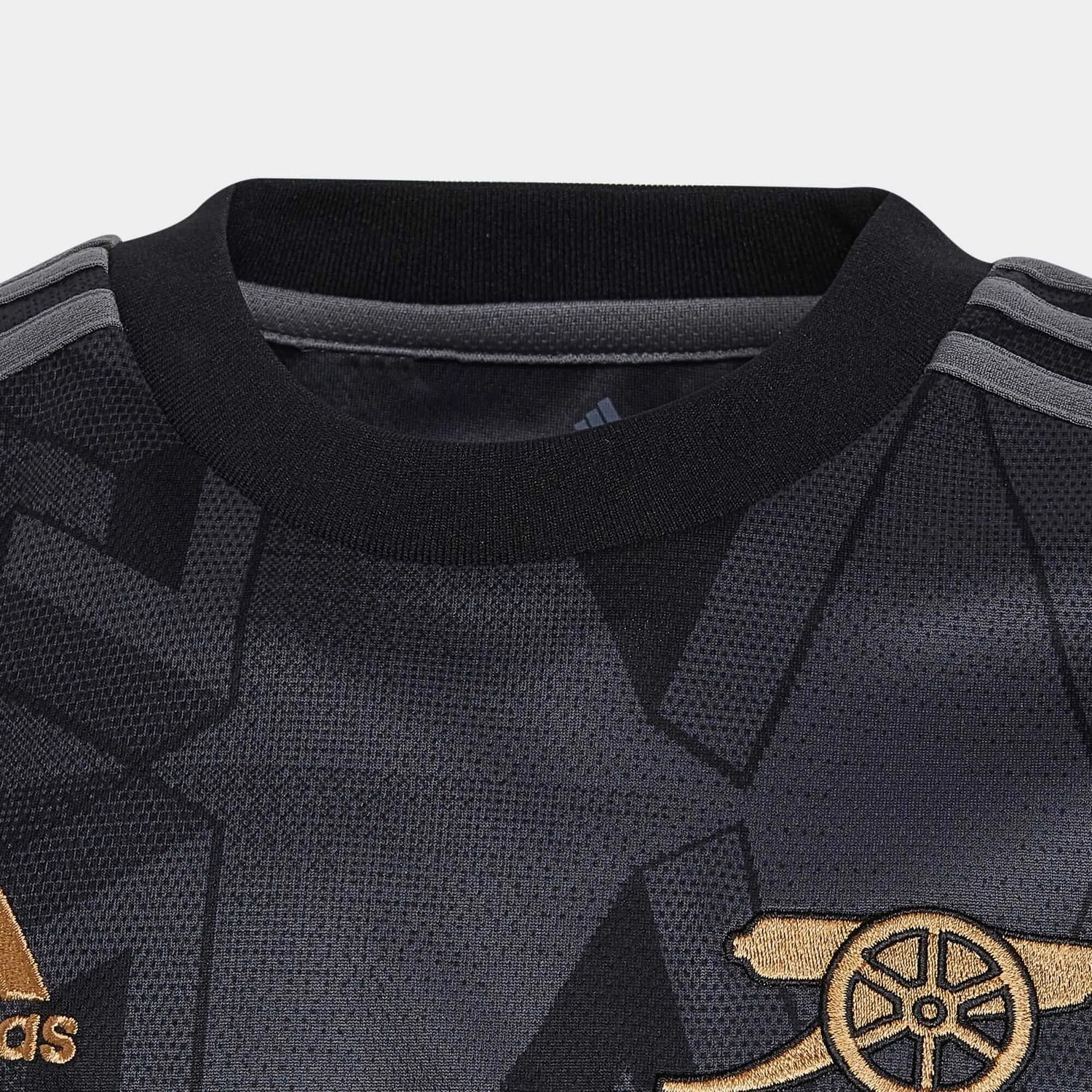 adidas 22-23 Arsenal Youth Away Jersey - Black (Detail 1)