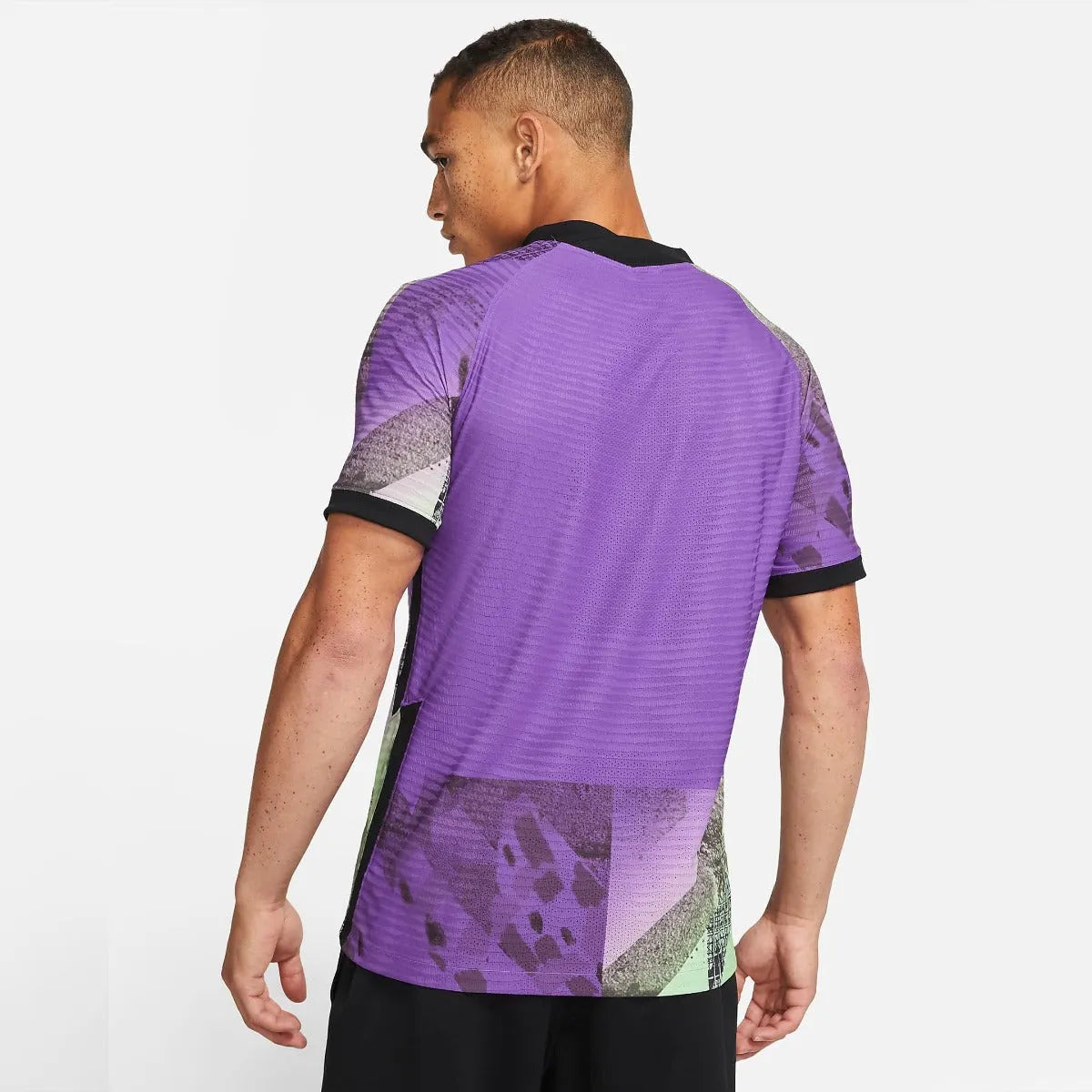 Nike 2021-22 Tottenham Third ADV Match Jersey - Wild Berry-Black-White (Model - Back)