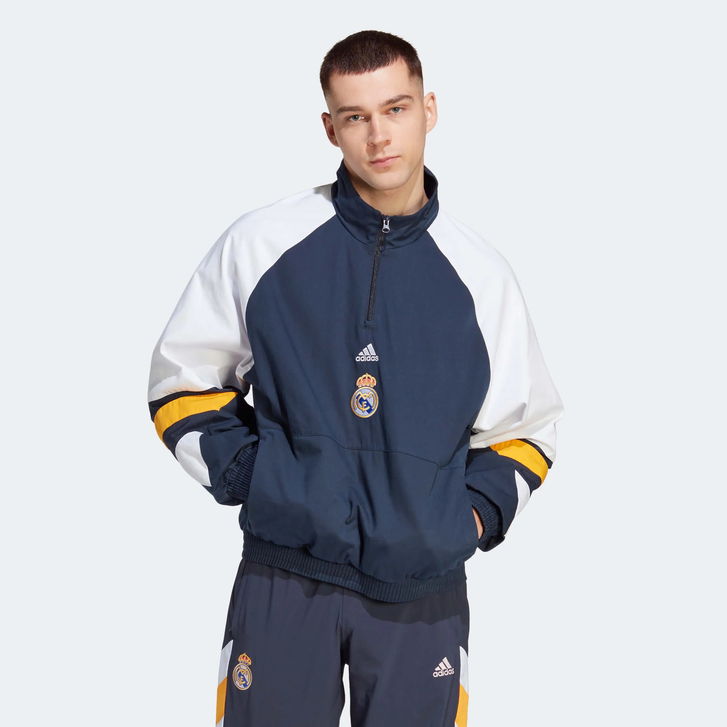 adidas 23 Real Madrid Icon Top - Night Navy (Model - Front)