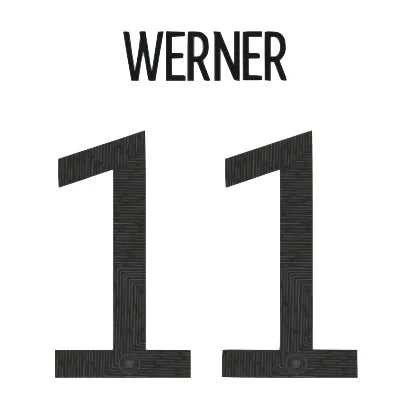 Germany 2020/21 Home Werner #11 Jersey Name Set