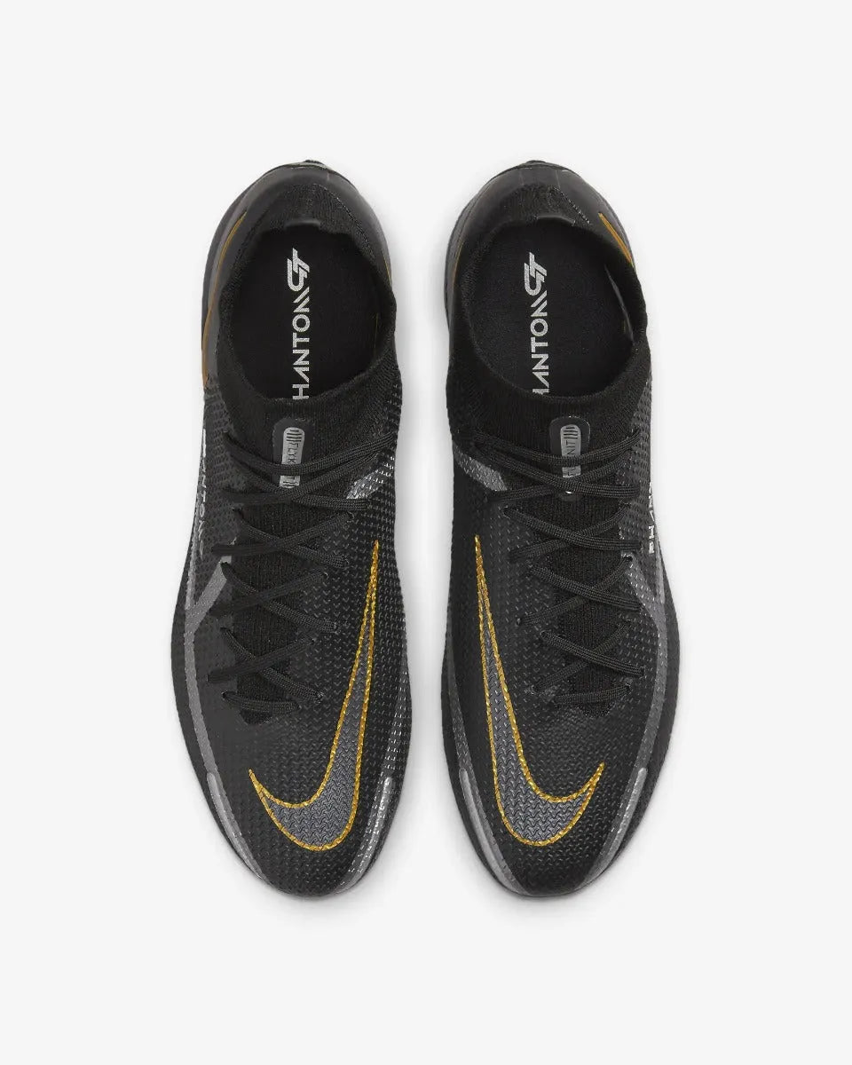 Nike Phantom GT2 Elite DF FG - Black-Dark Grey-Gold (Pair - Top)