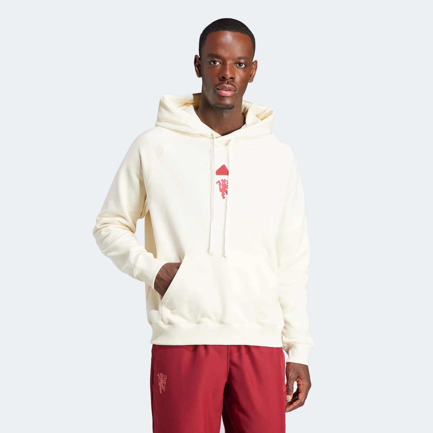 adidas 2023-24 Manchester United Men's Lifestyler Hoodie (Model - Front)