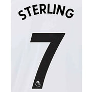 Manchester City 2021/22 Away Sterling #7 Jersey Name Set-Black