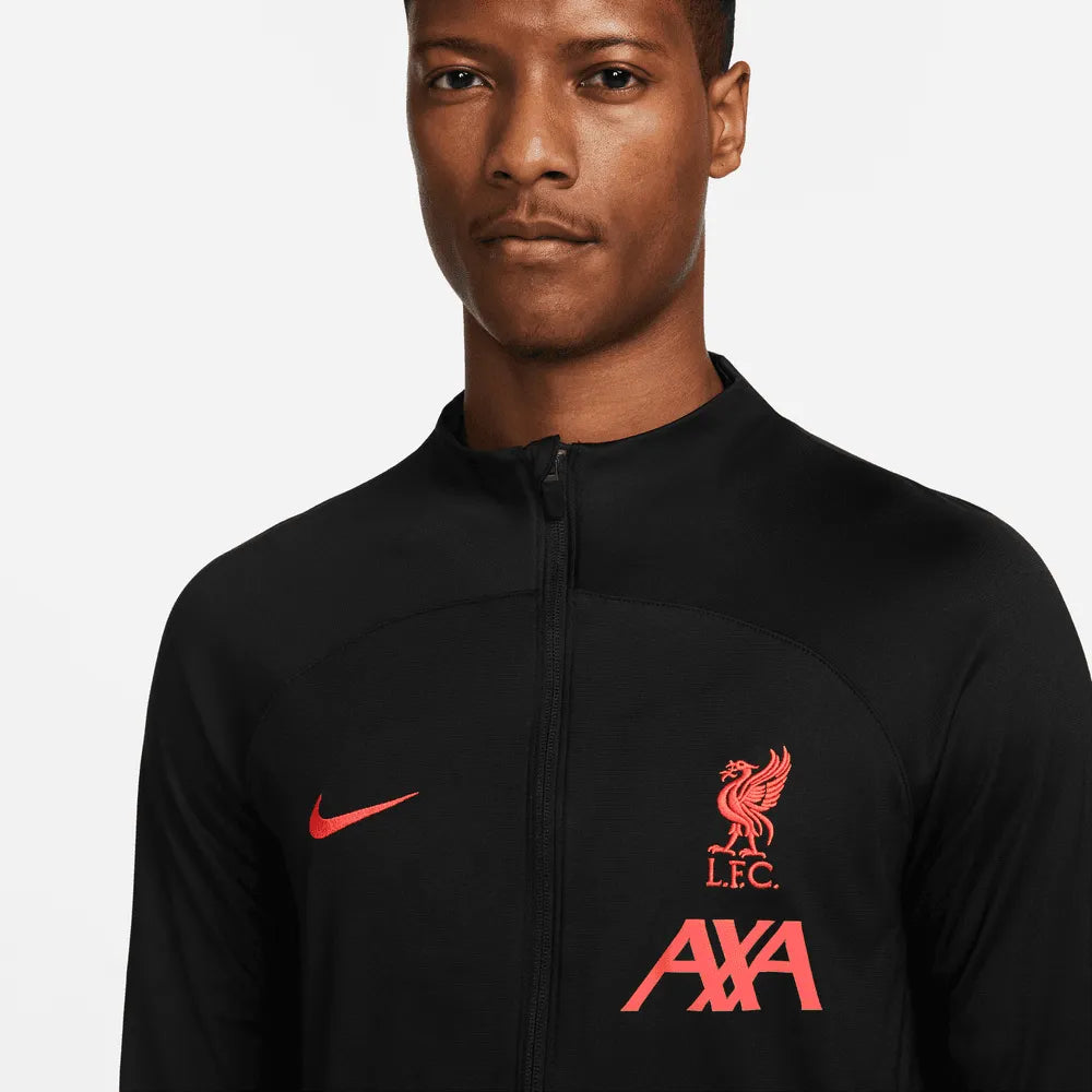 Nike 22-23 Liverpool Strike Track Jacket - Black-Siren Red (Detail 1)