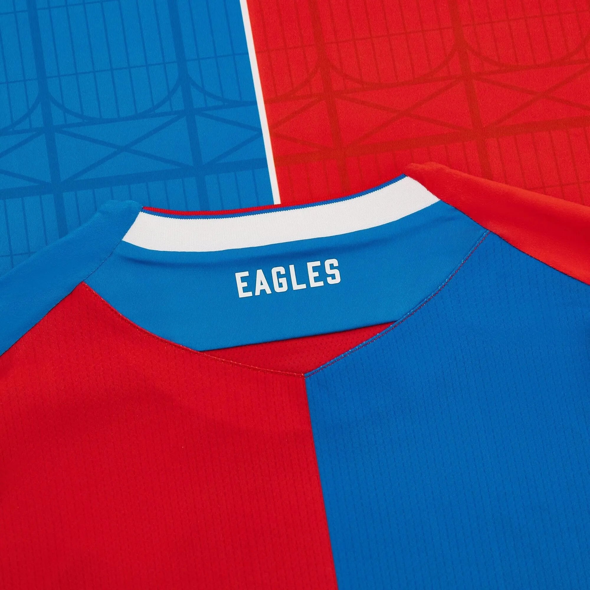 Macron 2023-24 Crystal Palace Men's Authentic Home Jersey (Detail 1)