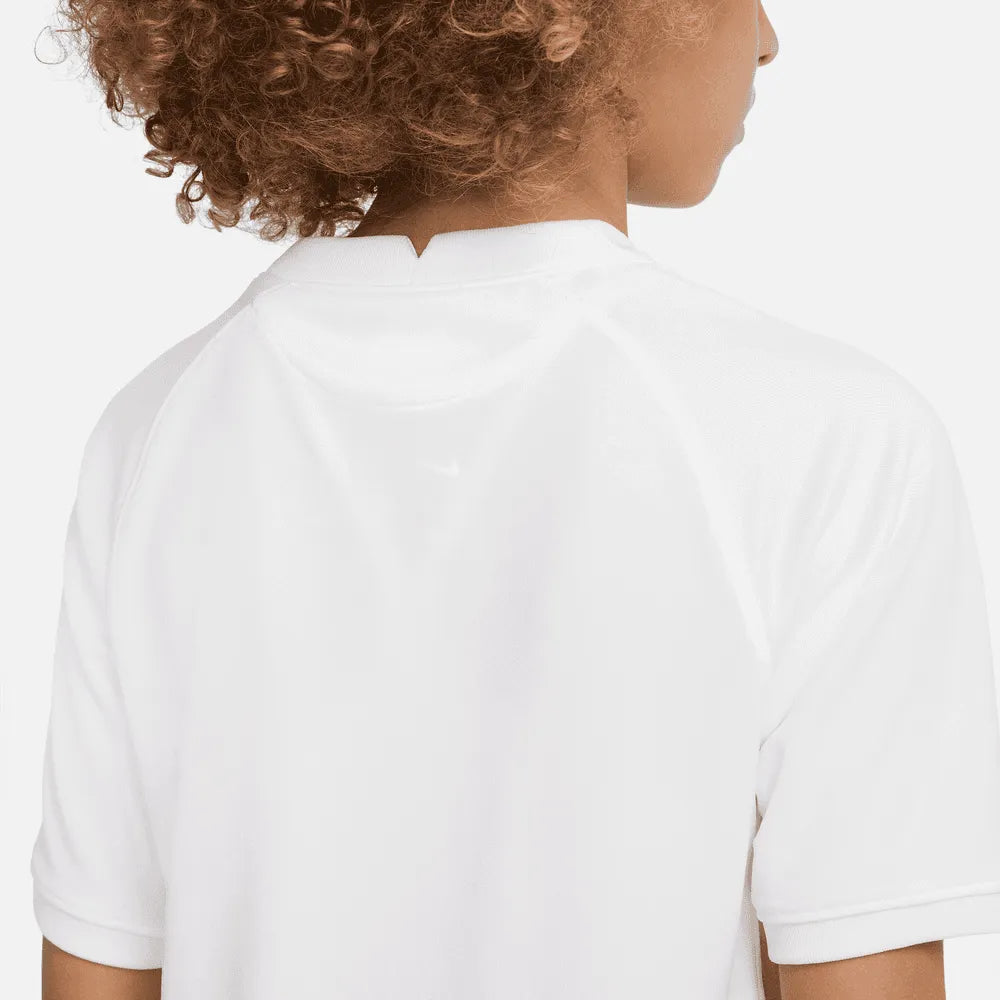 Nike 2022-23 France Away Youth Jersey White-Pink Glaze-Blue (Detail 2)
