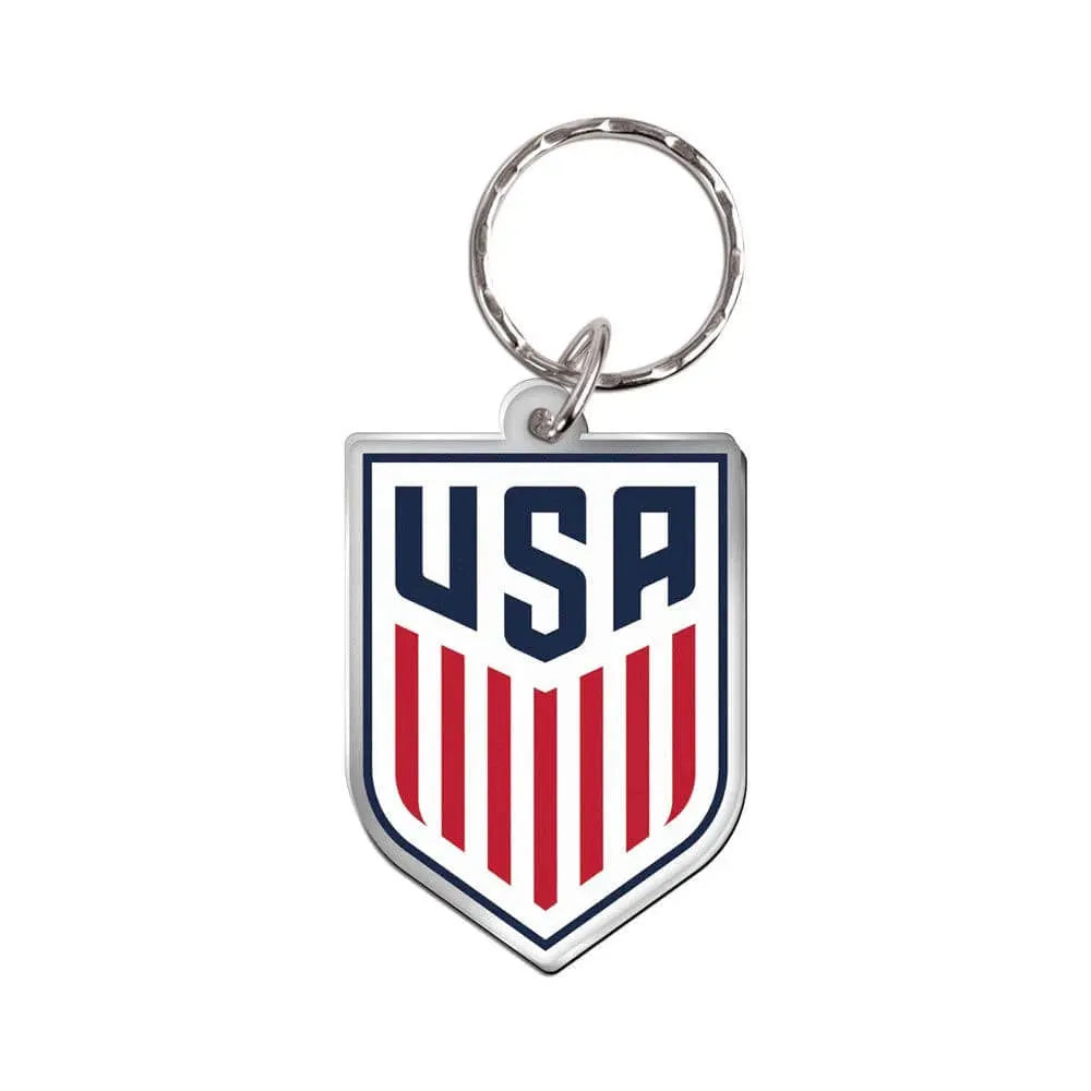 Wincraft USA Acrylic Key Ring - White-Red (Front)