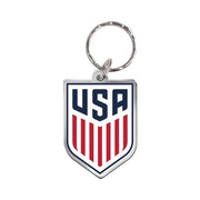 Wincraft USA Acrylic Key Ring - White-Red (Front)