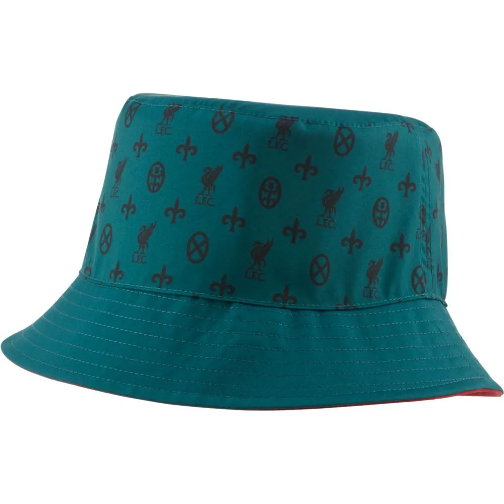 Nike 2021-22 Liverpool DF Reversible Bucket Hat - Burgundy-Teal (Teal - Front)