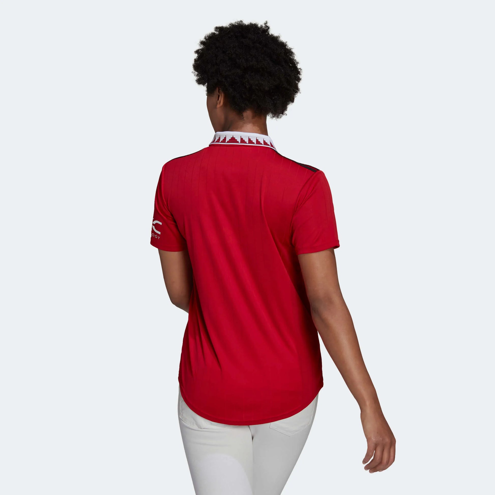 adidas 2022-23 Manchester United Women's Home Jersey - Red-White (Model - Back)